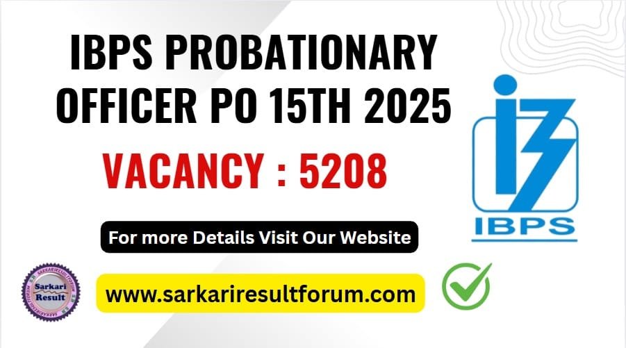 IBPS PO 2025 Admit Card Sarkari Result Forum